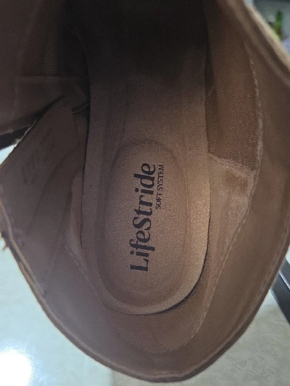 Maeve‎ Brown Suede-Look Ankle Boots with Stacked Heel